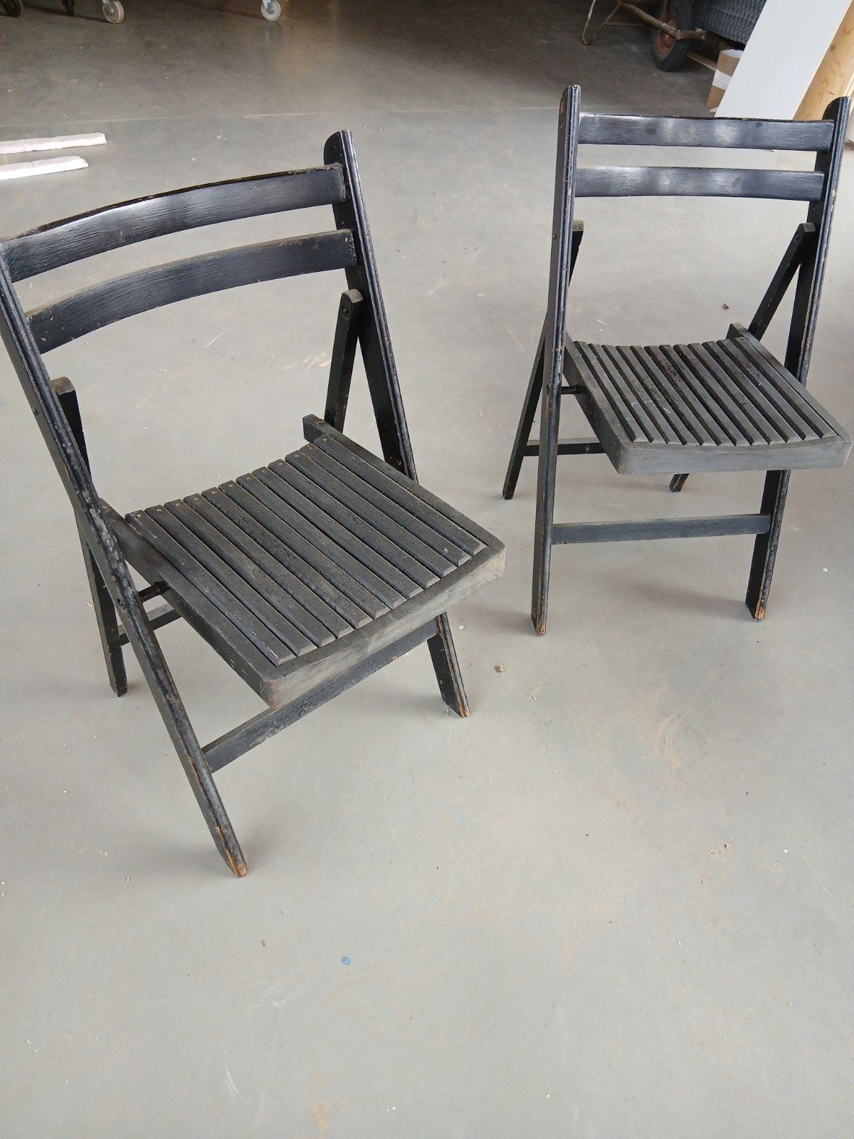 2 Vintage houten klapstoelen, Ophalen