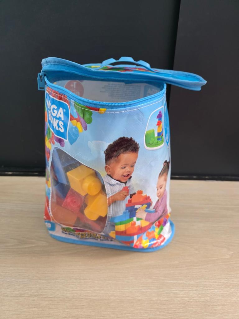 Mega Bloks Bouwblokken Set in Handige Draagtas, Ophalen of Verzenden, Gebruikt, Megabloks