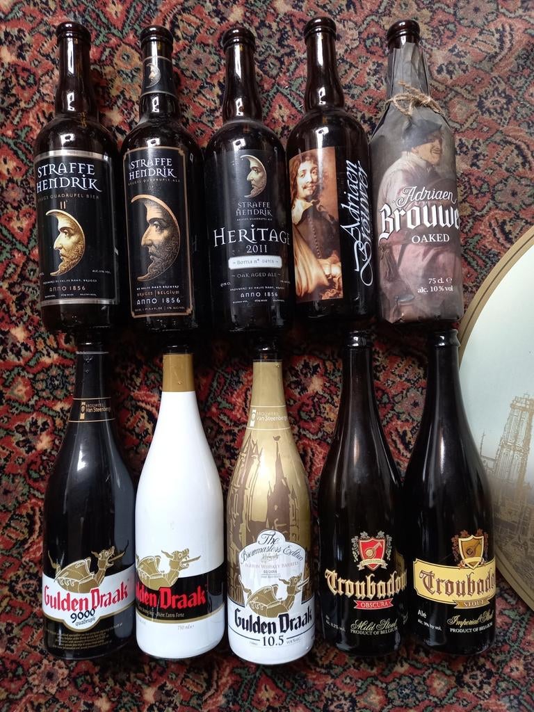 Bierflessen leeg (Gulden Draak, Straffe Hendrik ea), Verzamelen, Ophalen, Gebruikt, Flesje(s), Overige merken