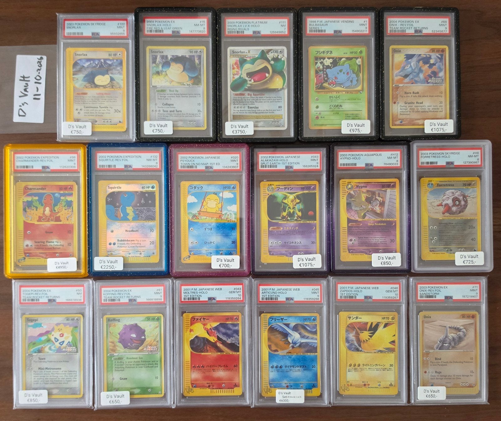 Pokemon PSA 5 6 7 8 9 10 Graded slabs Vintage Low pop, Hobby en Vrije tijd, Ophalen of Verzenden, Meerdere kaarten, Foil