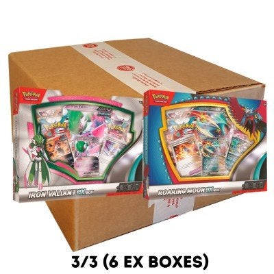 Pokémon Iron Valiant & Roaring Moon EX Box Sealed Case, Ophalen of Verzenden, Nieuw, Boosterbox