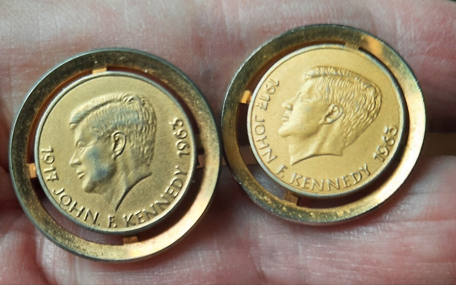 Manchetknopen JF Kennedy, Ophalen of Verzenden, Overige materialen