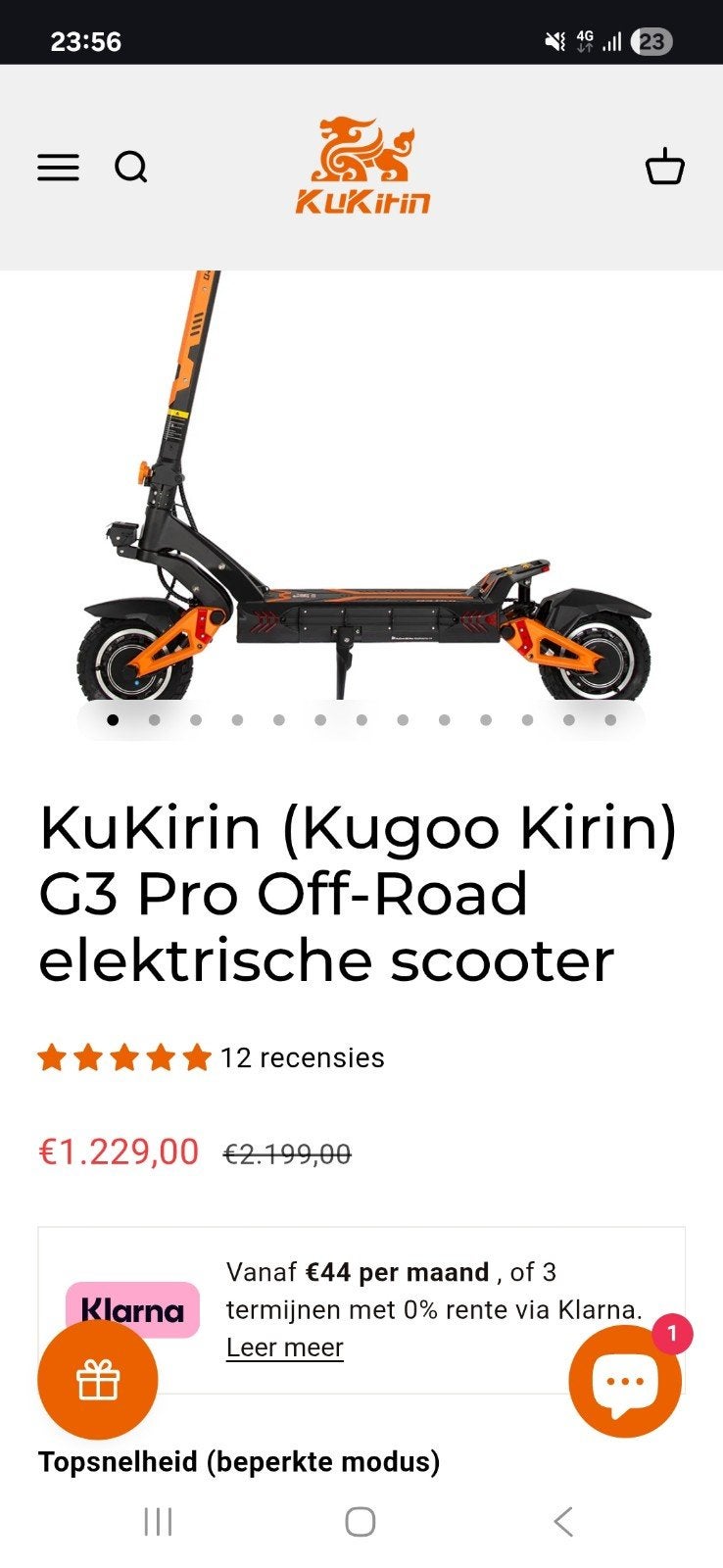 Gezocht: KuKirin G3 Pro, Fietsen en Brommers, Steps, Ophalen of Verzenden, Gebruikt, Elektrische step (E-scooter), KuKirin