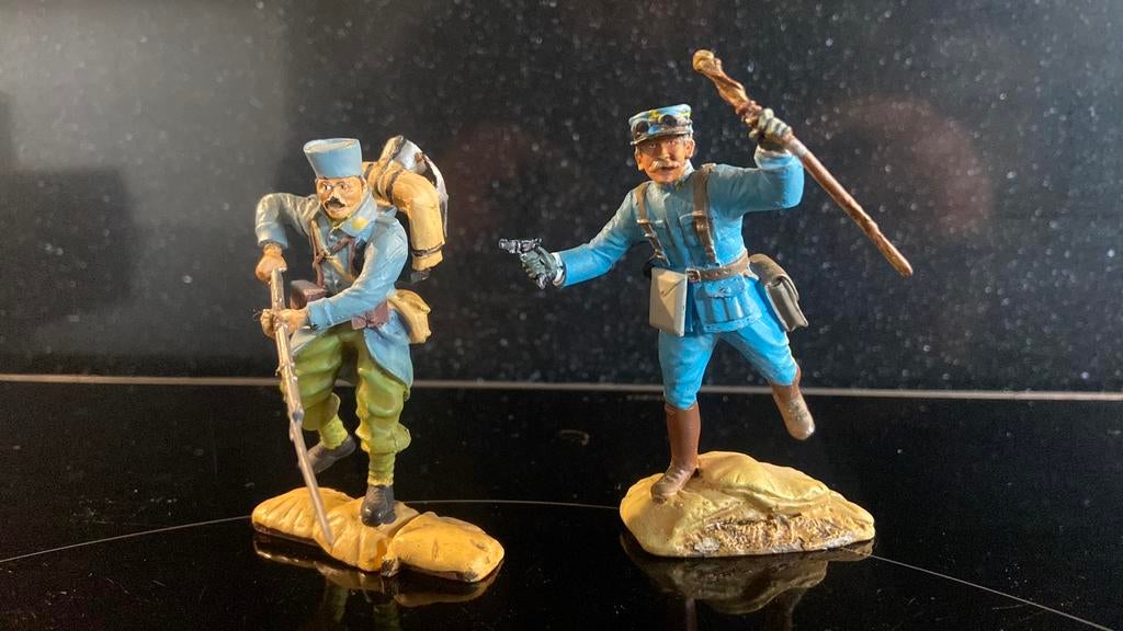 Soldaten W01: Franse troepen uit loopgraaf, Verzamelen, Ophalen of Verzenden, Zo goed als nieuw