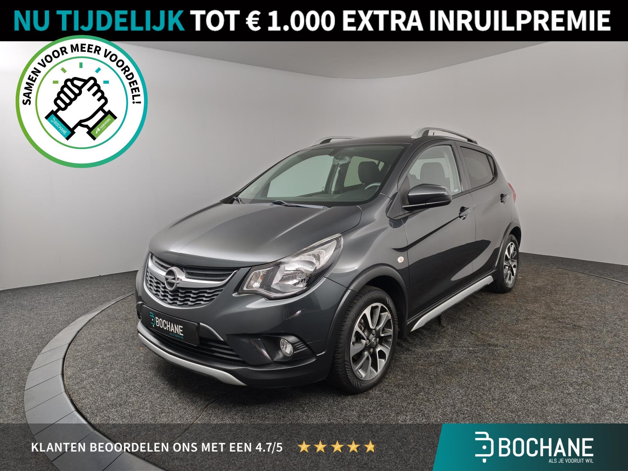 Opel KARL 1.0 Rocks Online Edition Easytronic 3.0 | Apple Ca, 839 kg, Stof, Gebruikt, Origineel Nederlands