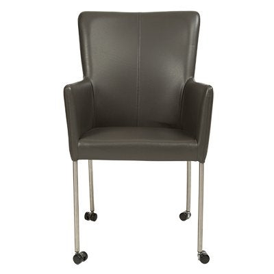 Leren eetkamerstoelen Flip ACTIE  6 halen -5 betalen, Huis en Inrichting, Ophalen, Gebruikt, Zwart, Leer