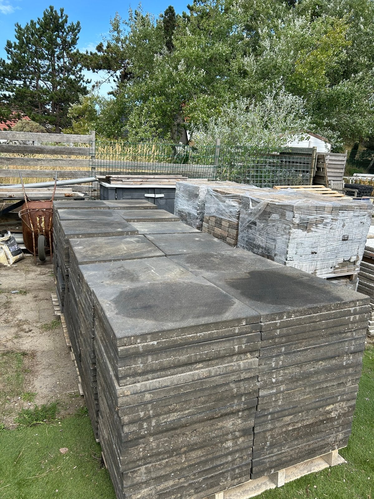 100 m² Nero Antraciet 60x60 Terrastegels, Tuin en Terras, Gebruikt, Ophalen of Verzenden, 10 m² of meer, Beton
