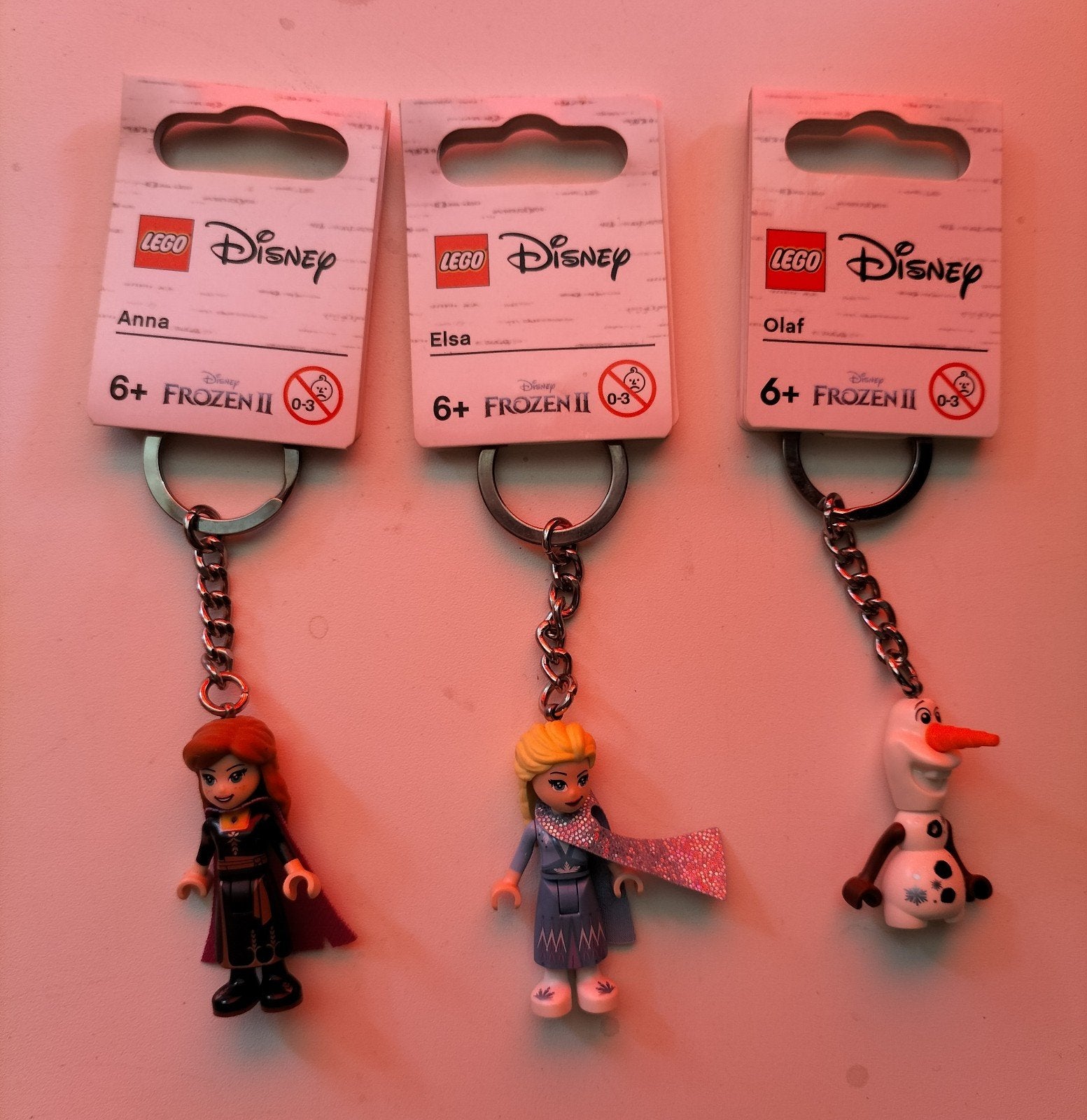 LEGO Disney Frozen 3 Sleutelhangers - Anna, Elsa, Olaf, Ophalen of Verzenden, Nieuw