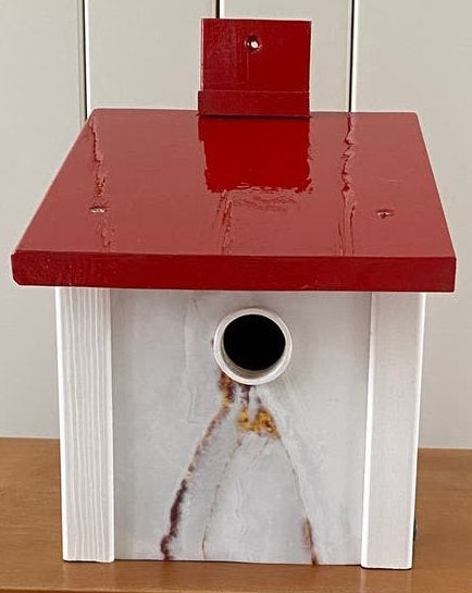 Marmerlook vogelhuisje, Tuin en Terras, Ophalen, Nieuw