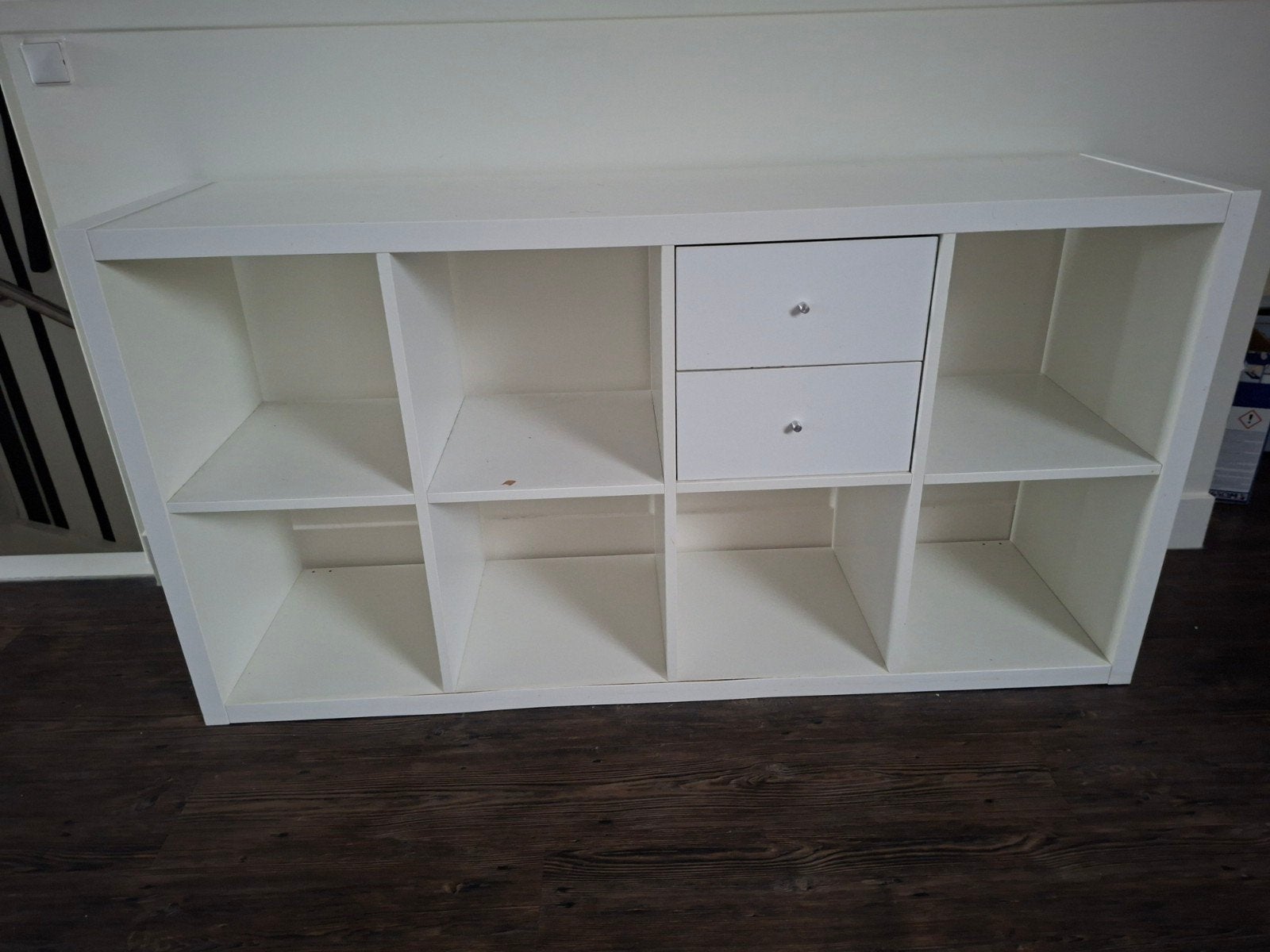 Witte Kallax vakkenkast met lades - IKEA, Huis en Inrichting, Kasten | Overige, Ophalen, Gebruikt
