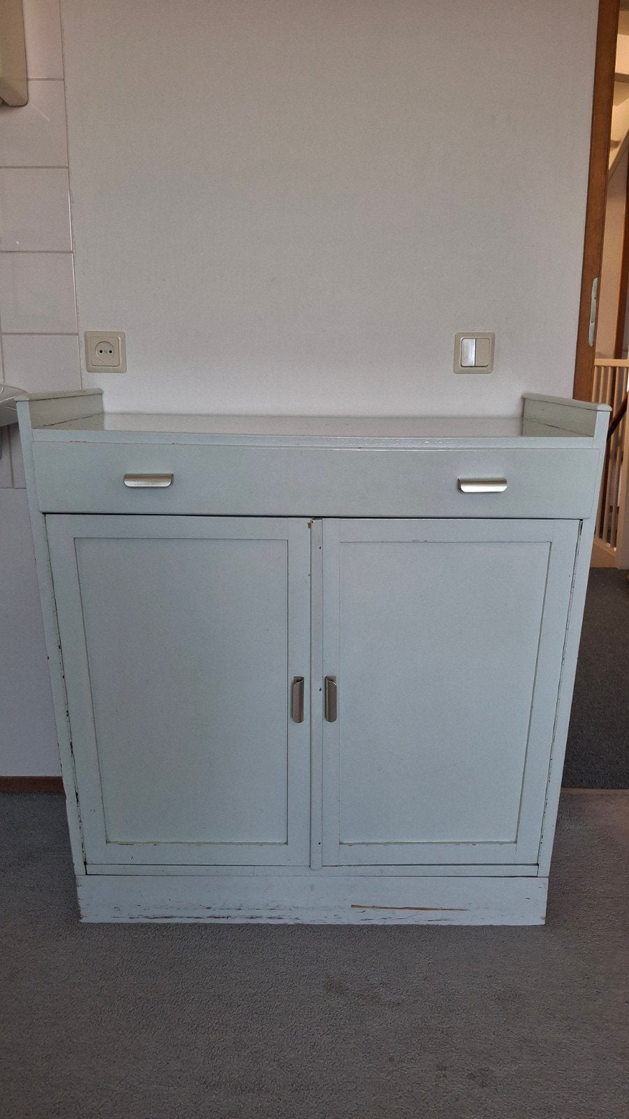 Vintage commode/kastje met lade en planken, Ophalen, Gebruikt