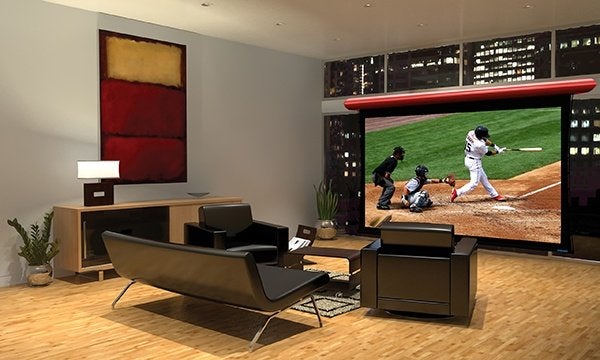 Stewart Cabaret projectiescherm electrisch tab tensioned 92", Ophalen, Elektrisch, Zo goed als nieuw