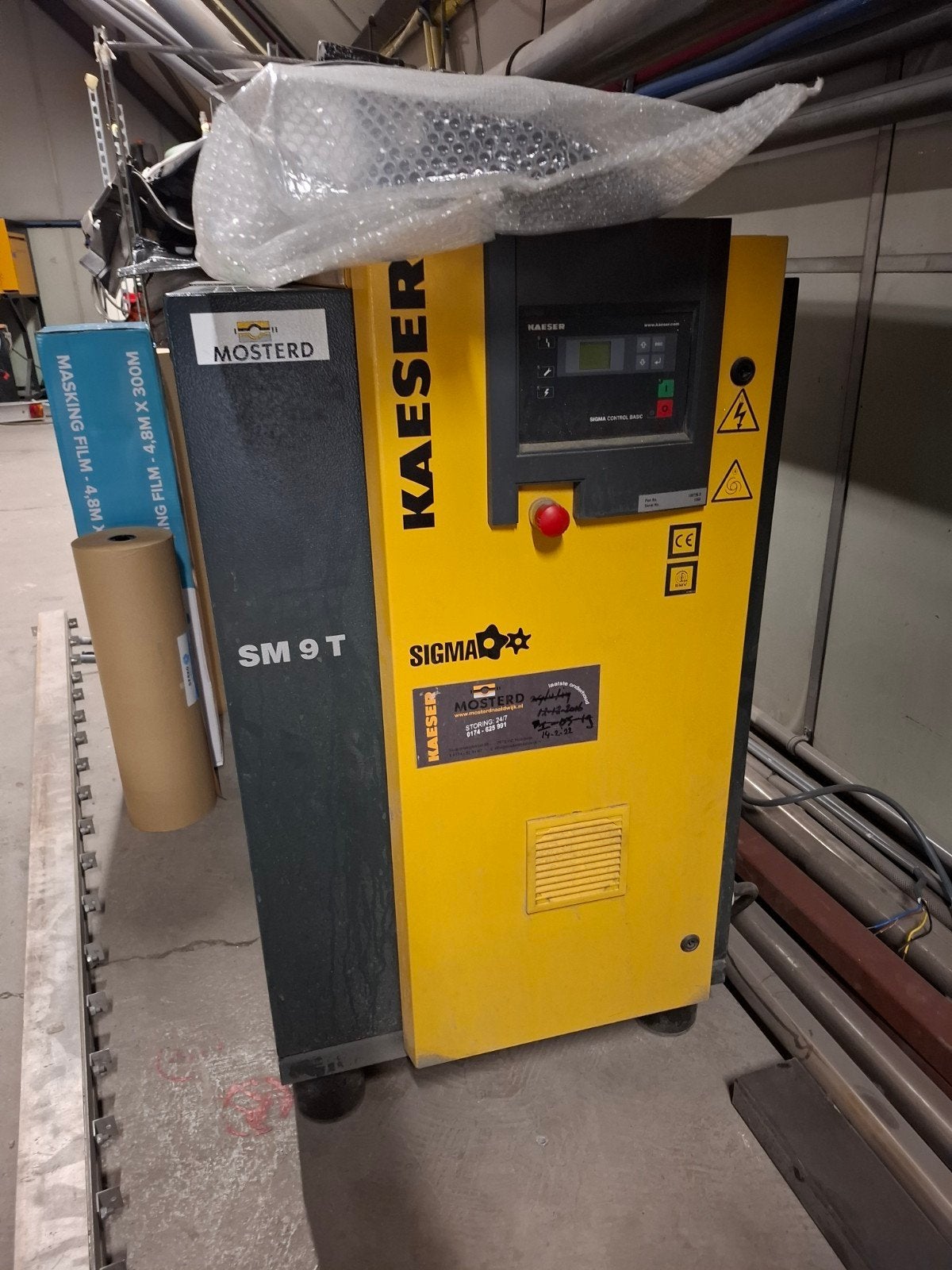 Kaeser SM 9 T Compressor met OKS 900L luchttank, Ophalen