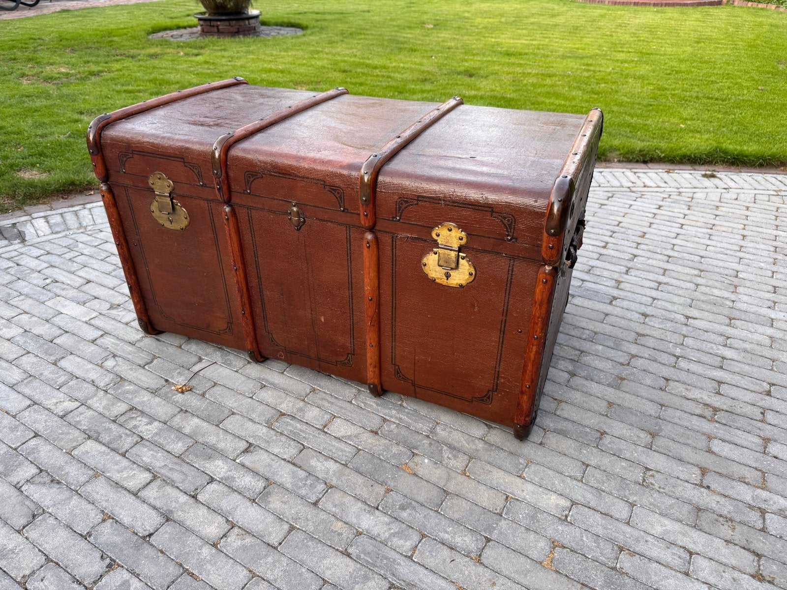 Antieke Kist / Reiskoffer - Vintage Opbergkist, Ophalen