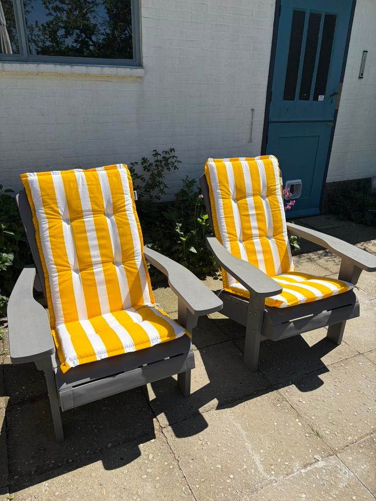 4 Tuinkussens / stoelkussens hoge rug zgan, Tuin en Terras, Ophalen, Zo goed als nieuw