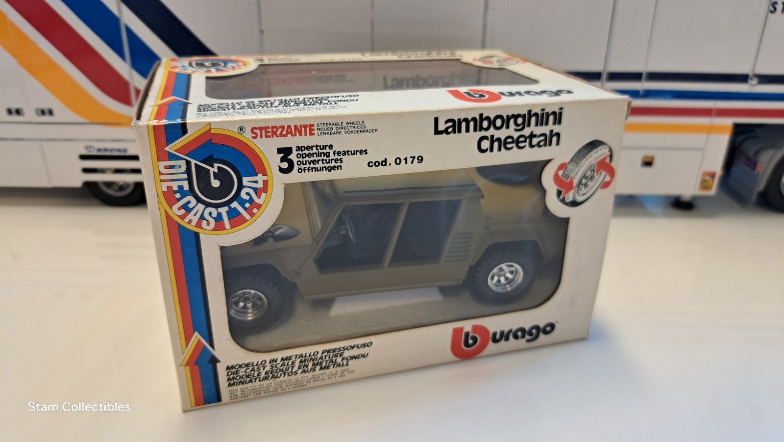 Bburago code.0179 Lamborghini Cheetah Green, Auto, Ophalen of Verzenden, Zo goed als nieuw, Bburago