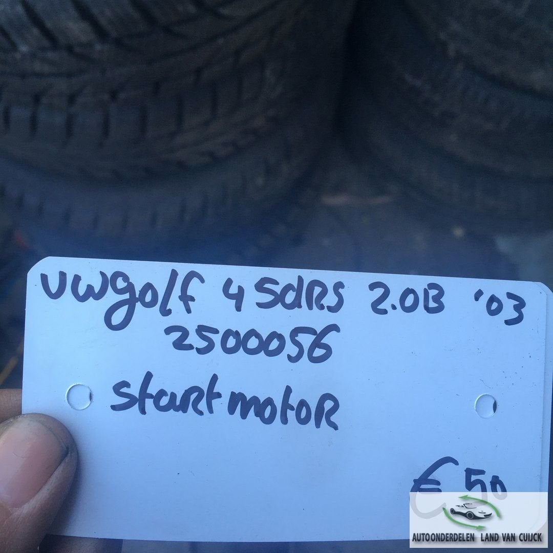 Vw Golf 4 2003  5drs 2.0 B Wagennr 2500056 Startmotor