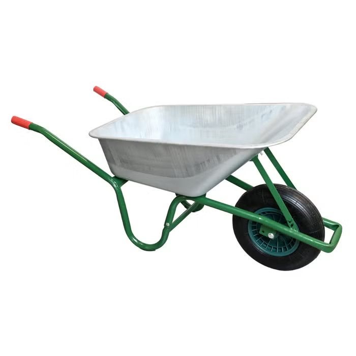 Nieuwe gegalvaniseerde kruiwagen 100L met antilekband, Tuin en Terras, Kruiwagens, Nieuw, Handmatig, Eenwielig, Ophalen