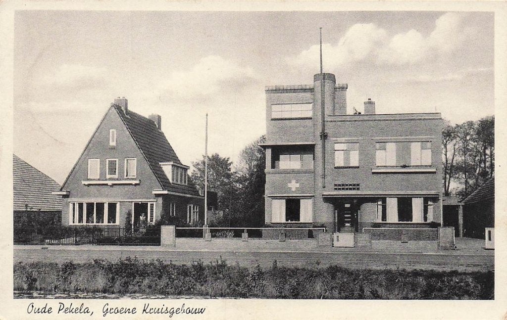 703-198-001 Oude Pekela Groene Kruisgebouw, Verzenden, Voor 1920, Groningen