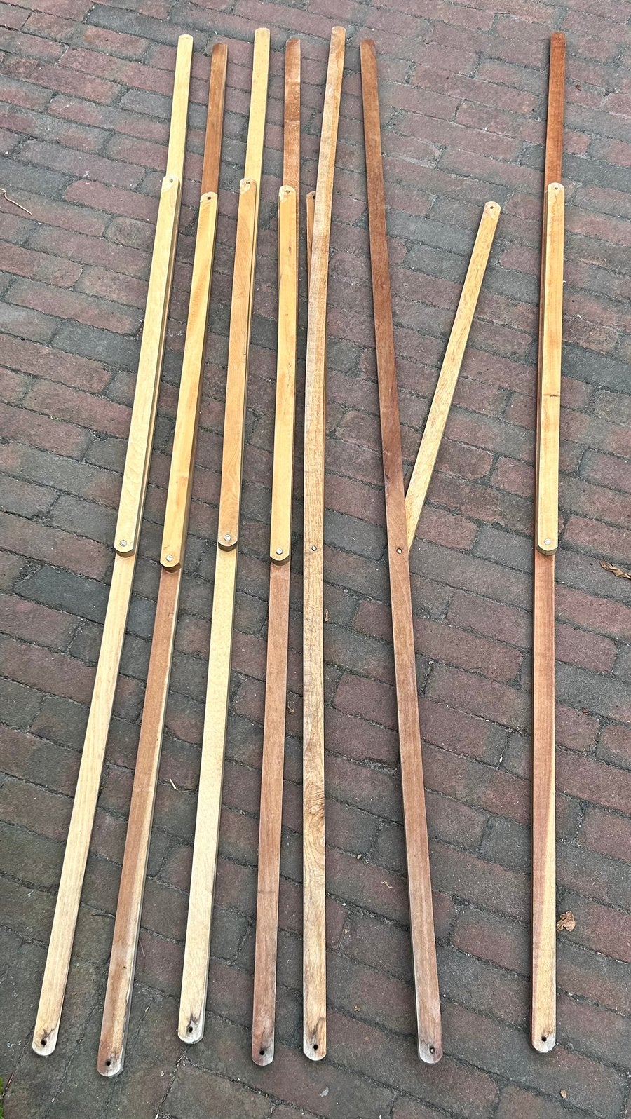 Balein voor houten parasol van 3m, Ophalen, Gebruikt, 2 tot 3 meter, Stokparasol