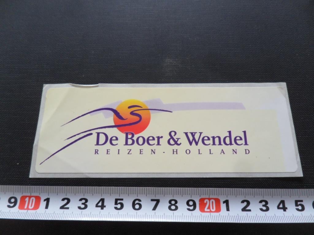 sticker De Boer & Wendel Reizen Holland, Ophalen, Zo goed als nieuw