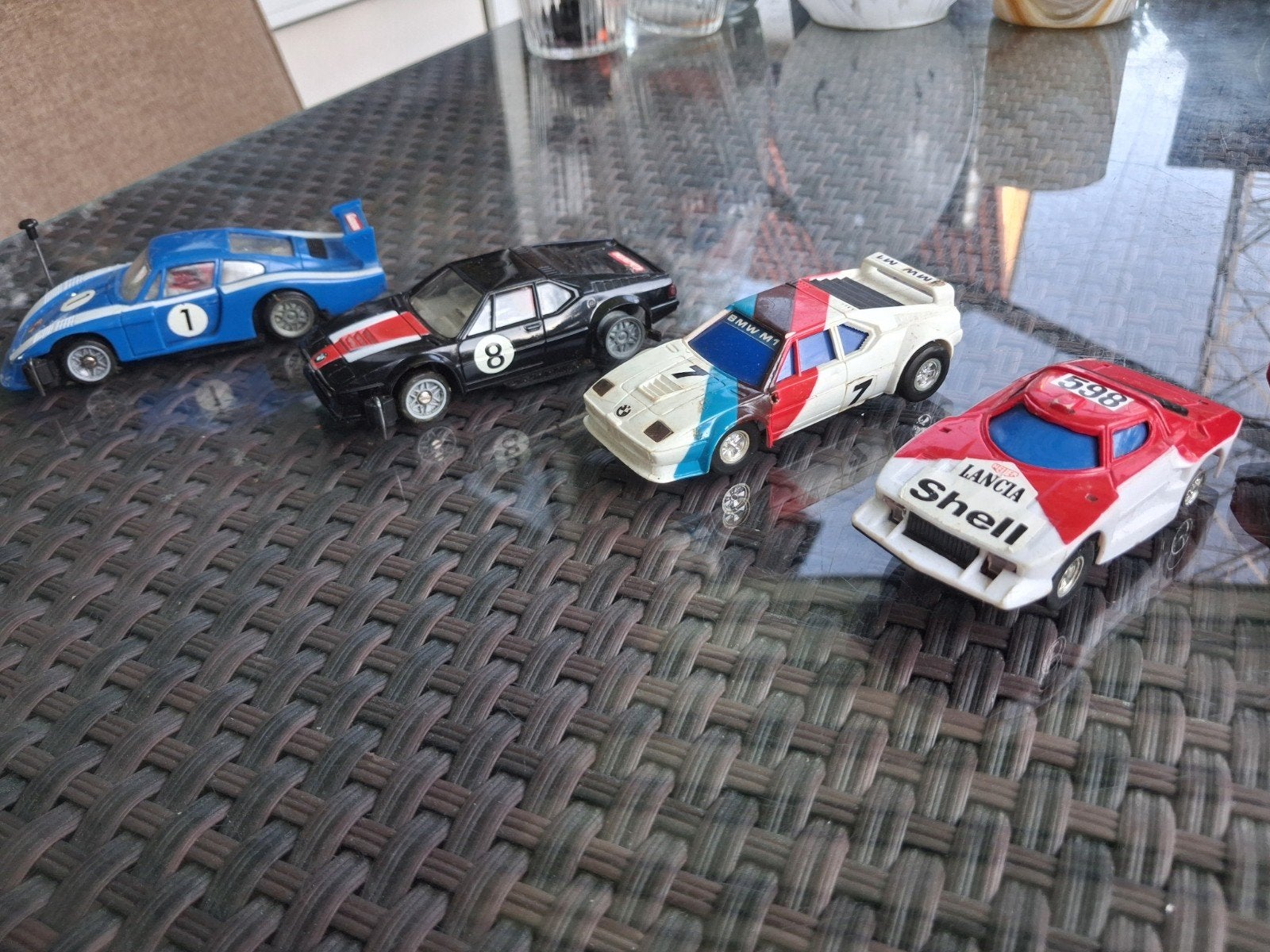 8 Slotauto's Racebaan Auto's - Diverse Merken en Modellen, Overige merken, Gebruikt, Onderdelen, Ophalen of Verzenden