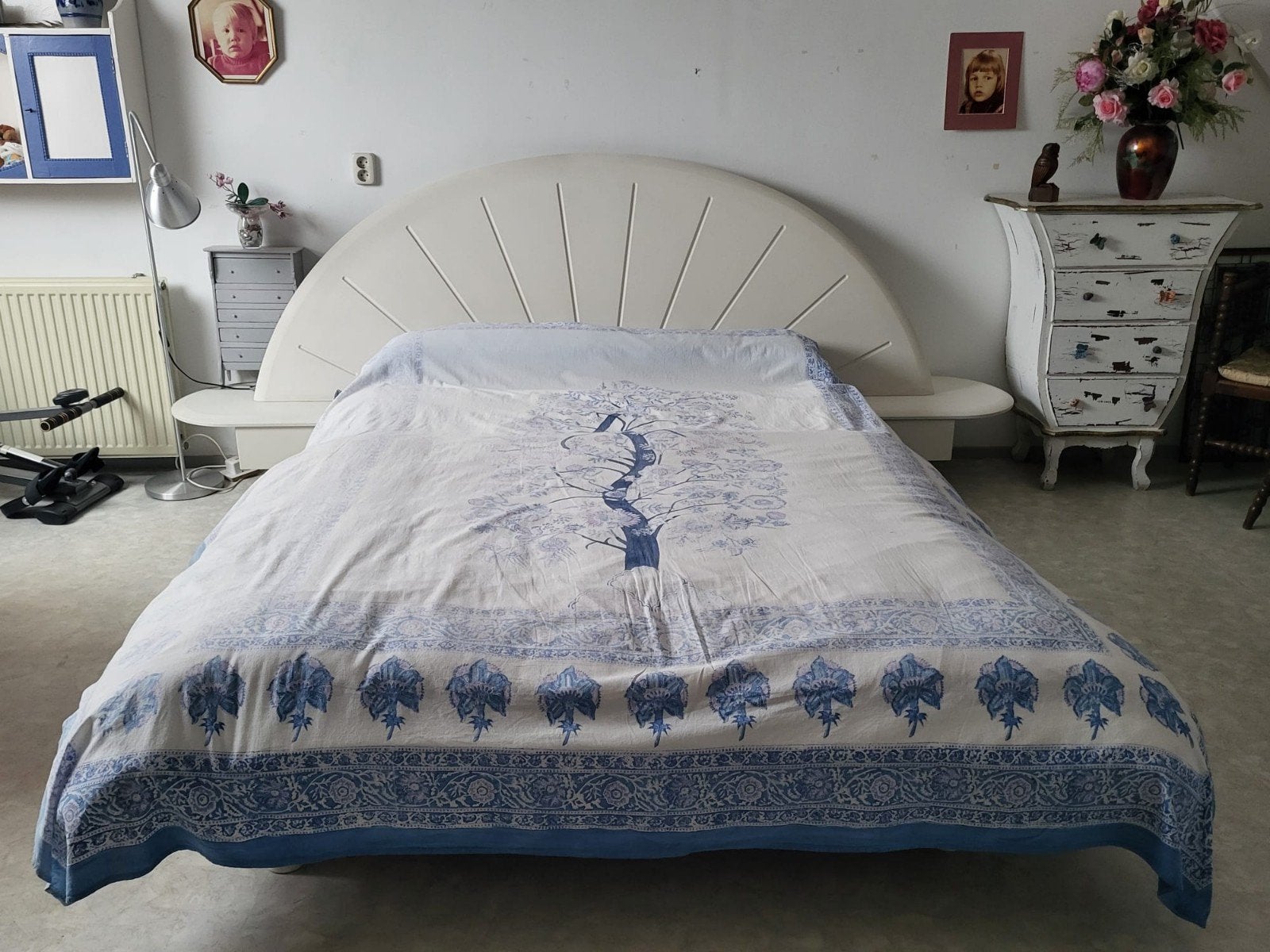 Gautier tweepersoonsbed 140x200 met lattenbodem en matrassen, Overige materialen, Gebruikt, Wit, Design, Modern