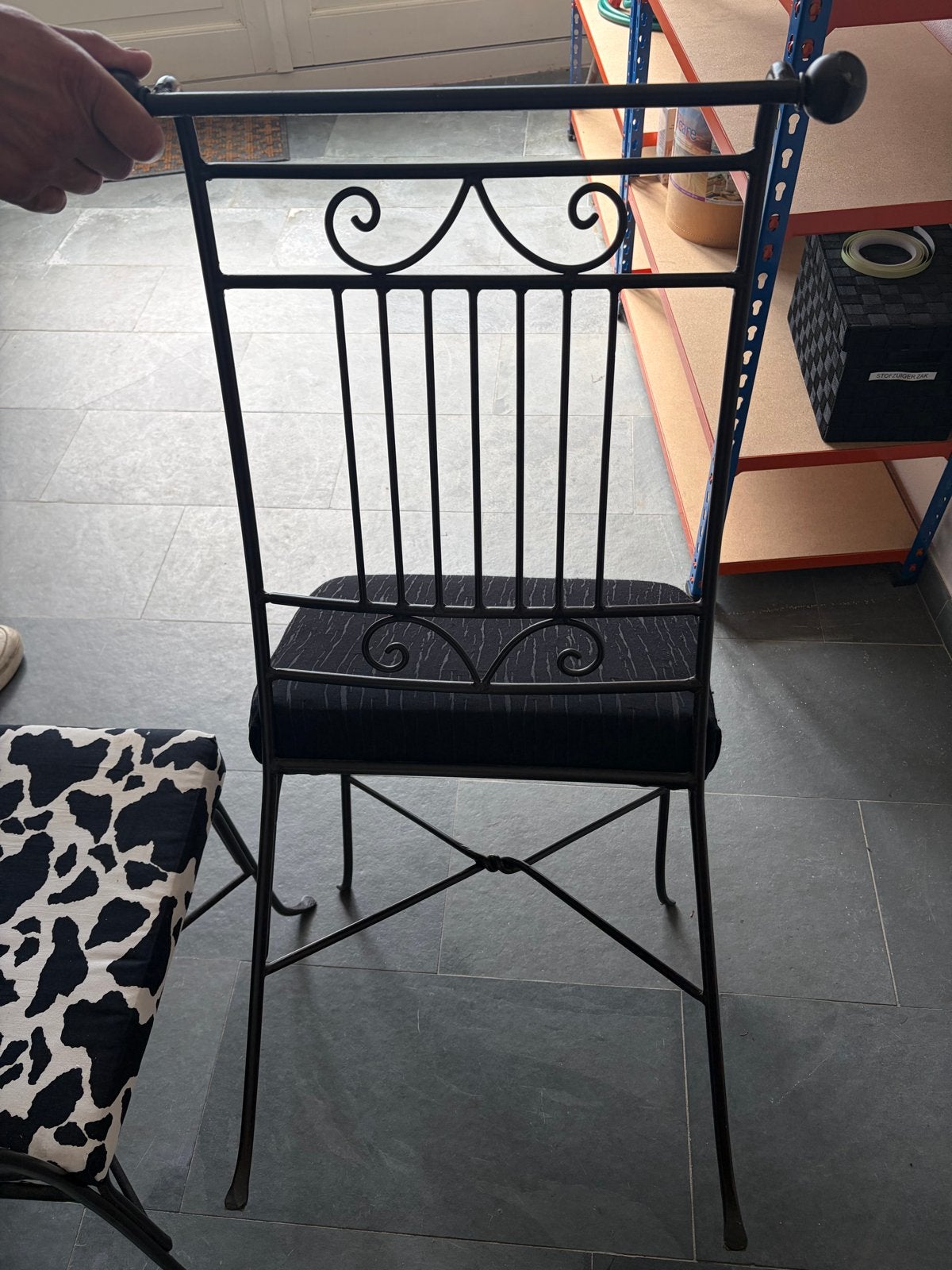 Antieke Smeedijzeren Stoelen met Diverse Bekleding, Ophalen