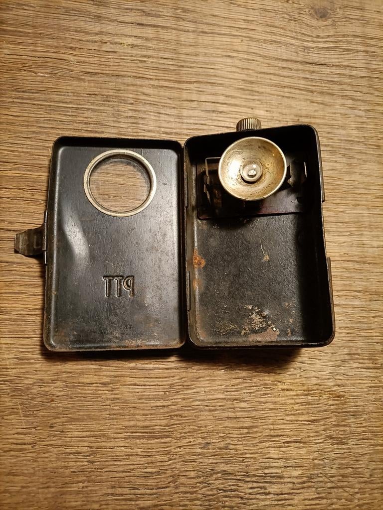 Leuke oude ptt zaklamp. Vintage. Antiek., Ophalen