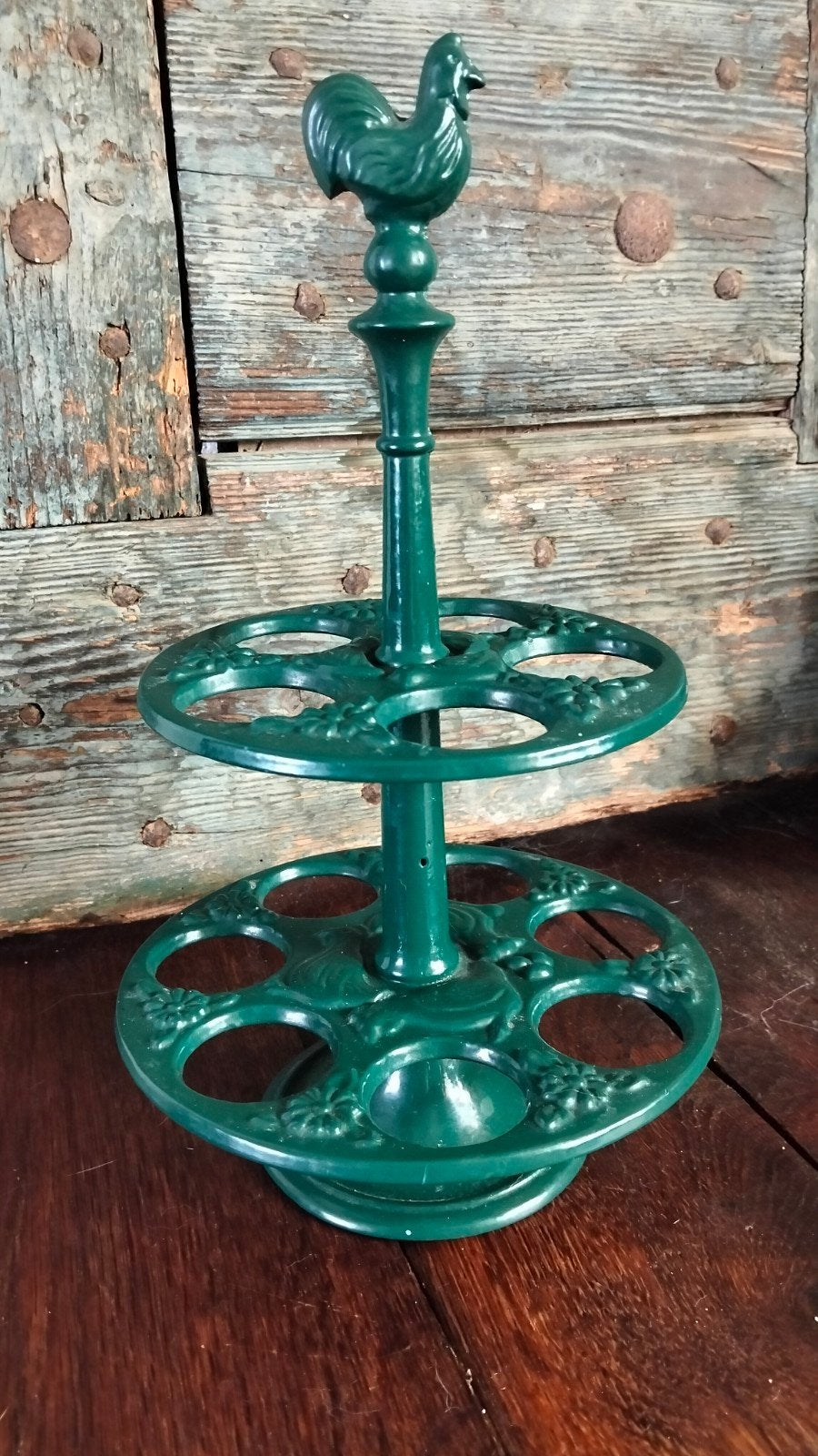 Brocante gietijzeren eierrek eierrekje eier rek, Ophalen of Verzenden