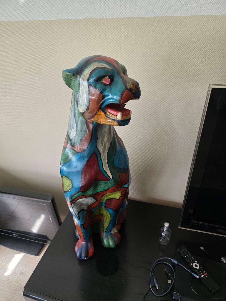 panter beschilderd kunstenares  enschede hoogte 88 cm, Ophalen
