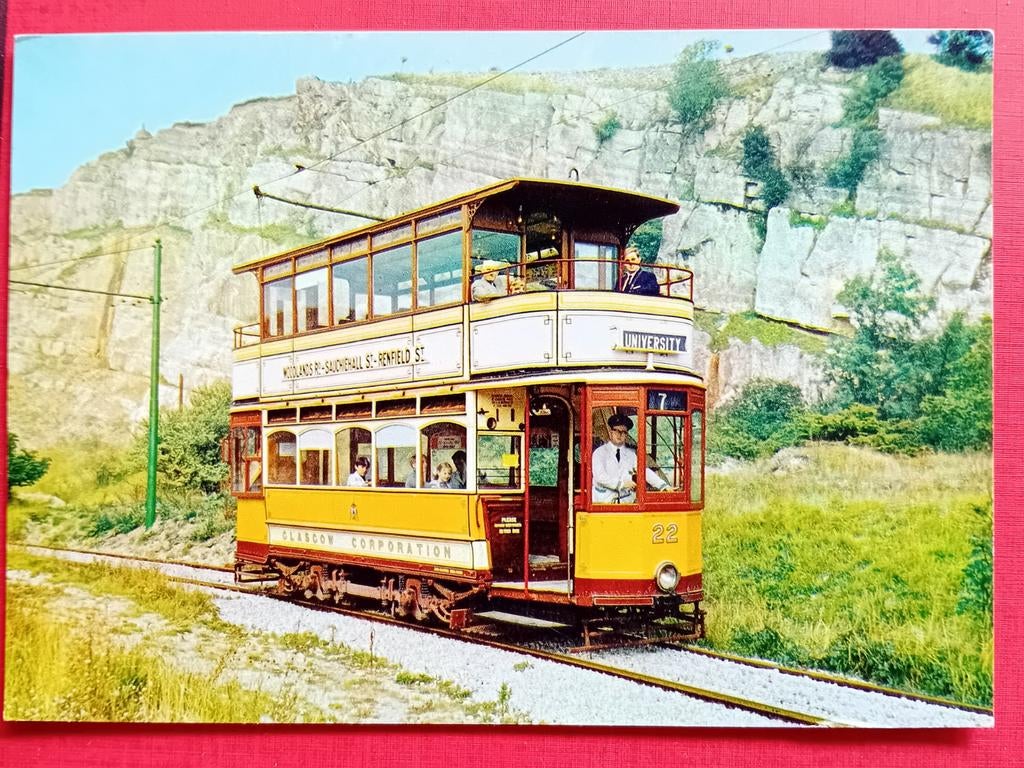 Ansichtkaart Tram, Verzamelen, Spoorwegen en Tramwegen, Ophalen of Verzenden, Zo goed als nieuw, Tram, Kaart of Prent