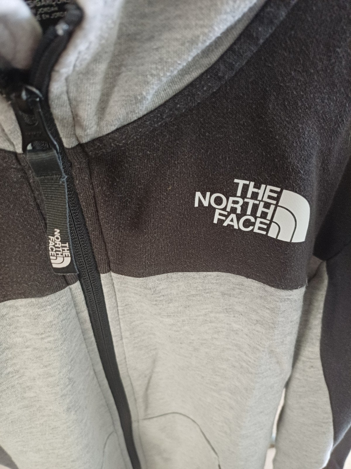 The North Face Hoodie - Grijs/Zwart - Maat L/G, Ophalen of Verzenden, Zo goed als nieuw, Jongen, Overige typen
