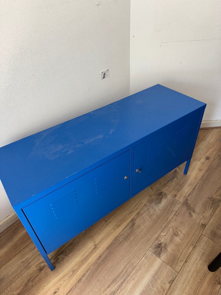 GRATIS - Blauwe metalen kast, Ophalen, Gebruikt