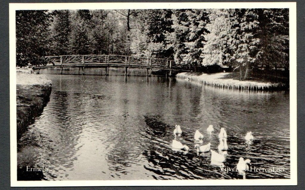 Oude Ansicht - Ermelo - Vijver 's-Heerenloo - Gld., Ophalen of Verzenden, 1940 tot 1960, Ongelopen, Gelderland