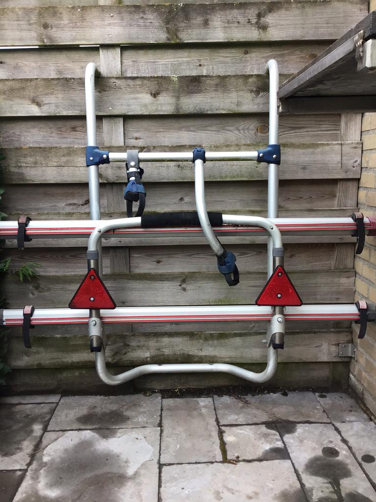 Alluminium fietsendrager voor camper/caravan, Auto diversen, Fietsendragers, Ophalen of Verzenden, 2 fietsen, Gebruikt, Achterklepdrager