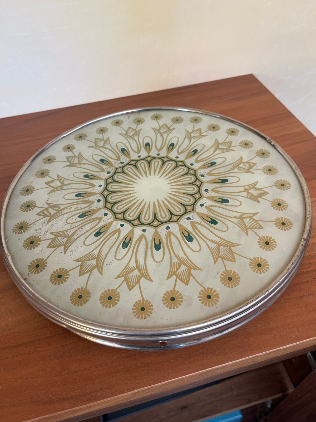 Art deco Lazy Susan Serveerschaal - 1950, Ophalen