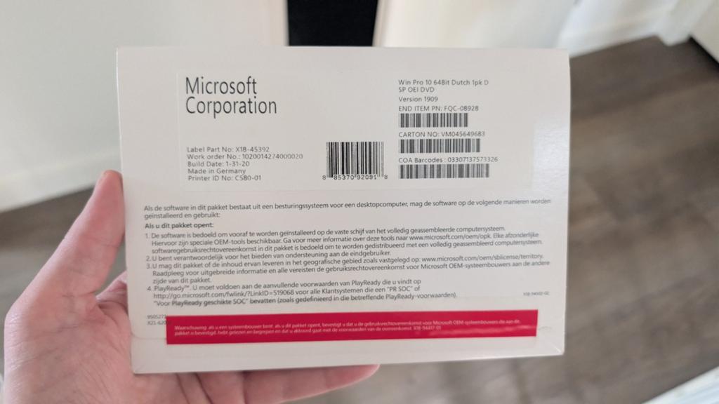 Windows 10 Pro OEM Licentie - Activeer ook Windows 11 Pro, Ophalen of Verzenden, Nieuw, Windows