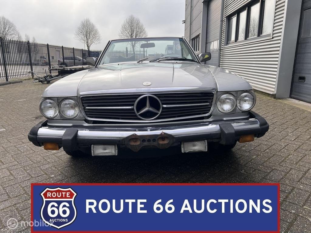 Mercedes-Benz 450 SL | 1978 | Route 66 Auctions, Auto's, Oldtimers, Overige carrosserieën, Zwart, Mercedes-Benz, Bedrijf