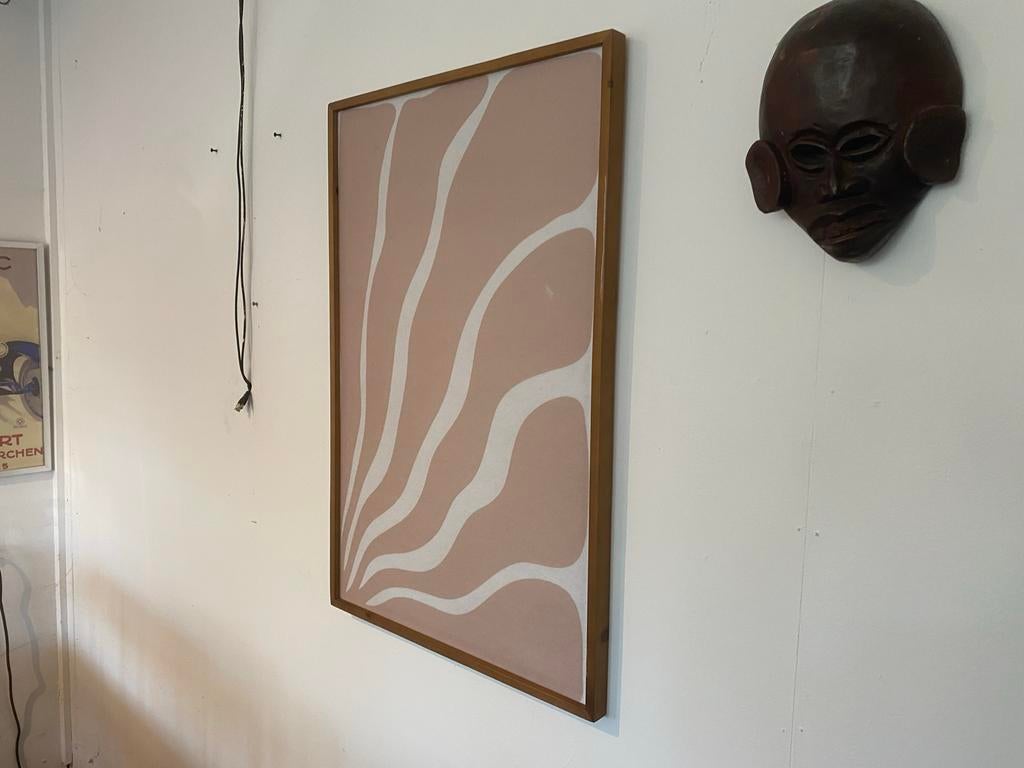 Wandpaneel taupe/wit 60x90 - Hoge korting!, Ophalen