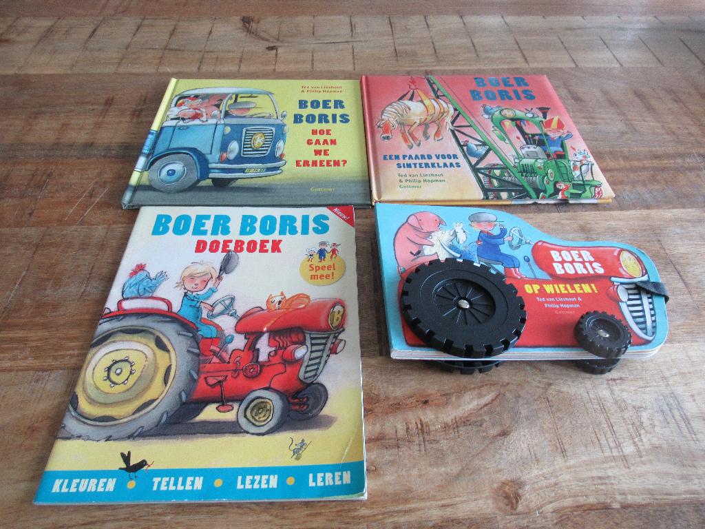 4 mooie boeken van boer boris. Doeboek - op wielen, Boeken, Ophalen of Verzenden, Zo goed als nieuw, 3 tot 4 jaar