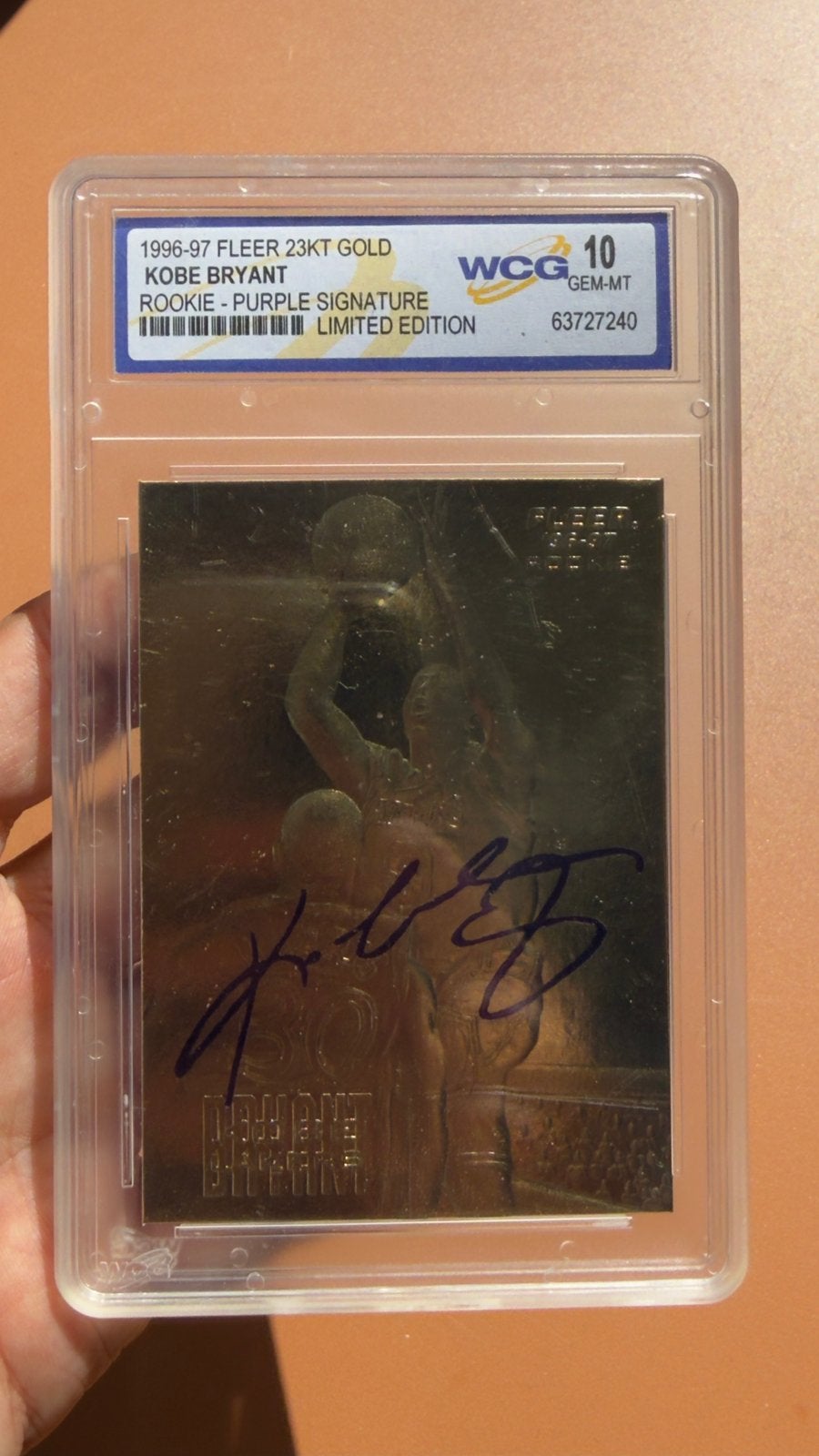 Kobe Bryant1996-97 Fleer 23KT Gold Rookie Card, Ophalen of Verzenden, Nieuw, Plaatje