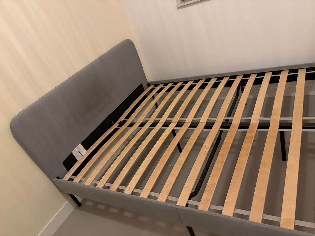 Slattum Ikea bedframe met lattenbodem, Ophalen, Gebruikt, Tweepersoons, 140 cm