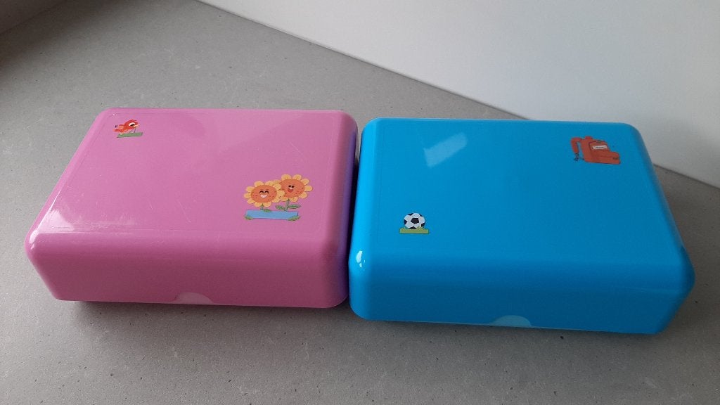 Lunch-box/broodtrommeltjes en beker, Gebruikt, Kunststof, Ophalen of Verzenden, Roze