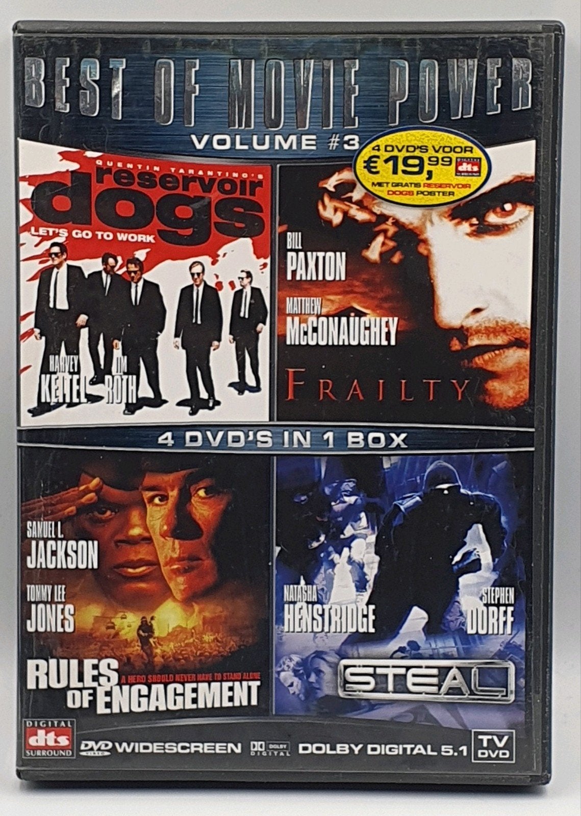 Te koop: Best of Movie Power Volume #3 (4 DVD's in 1 Box), Vanaf 16 jaar, Nederlands, Actiethriller, Ophalen of Verzenden