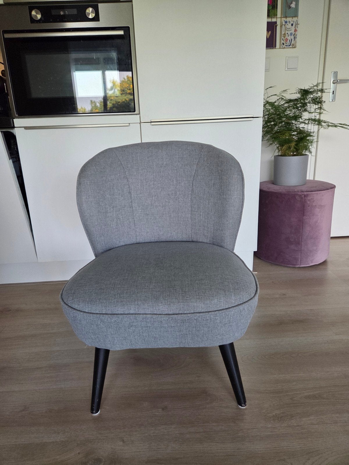 Woood Sara fauteuil grijs, Ophalen, Gebruikt, Grijs, Eén