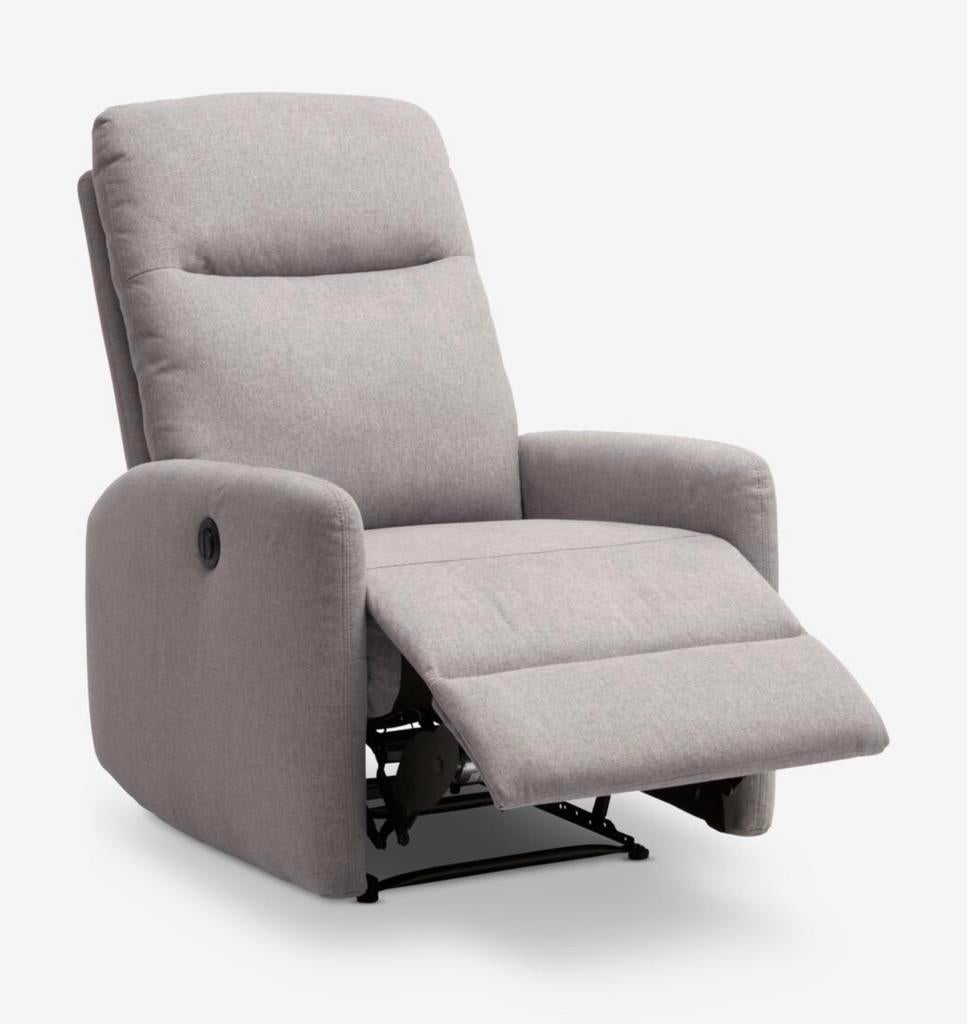 Jysk Vonsild Elektrische Relaxfauteuil - Grijs, Ophalen, Zo goed als nieuw, Stof, 75 tot 100 cm