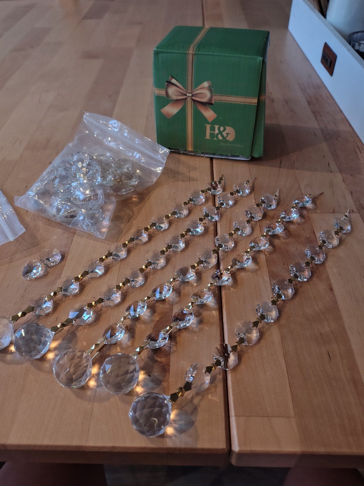 Prachtige kristallen decoraties voor lampen of ornamenten, Antiek en Kunst, Ophalen of Verzenden