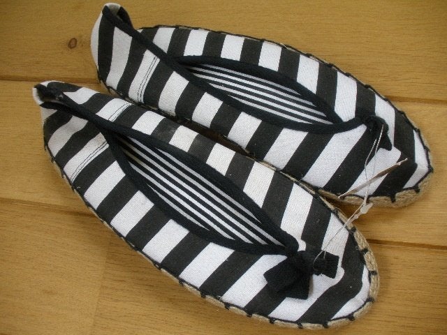 Ballerina's espadrilles zwart wit streep maat 41- nieuw -, Ophalen of Verzenden, Nieuw, Zwart
