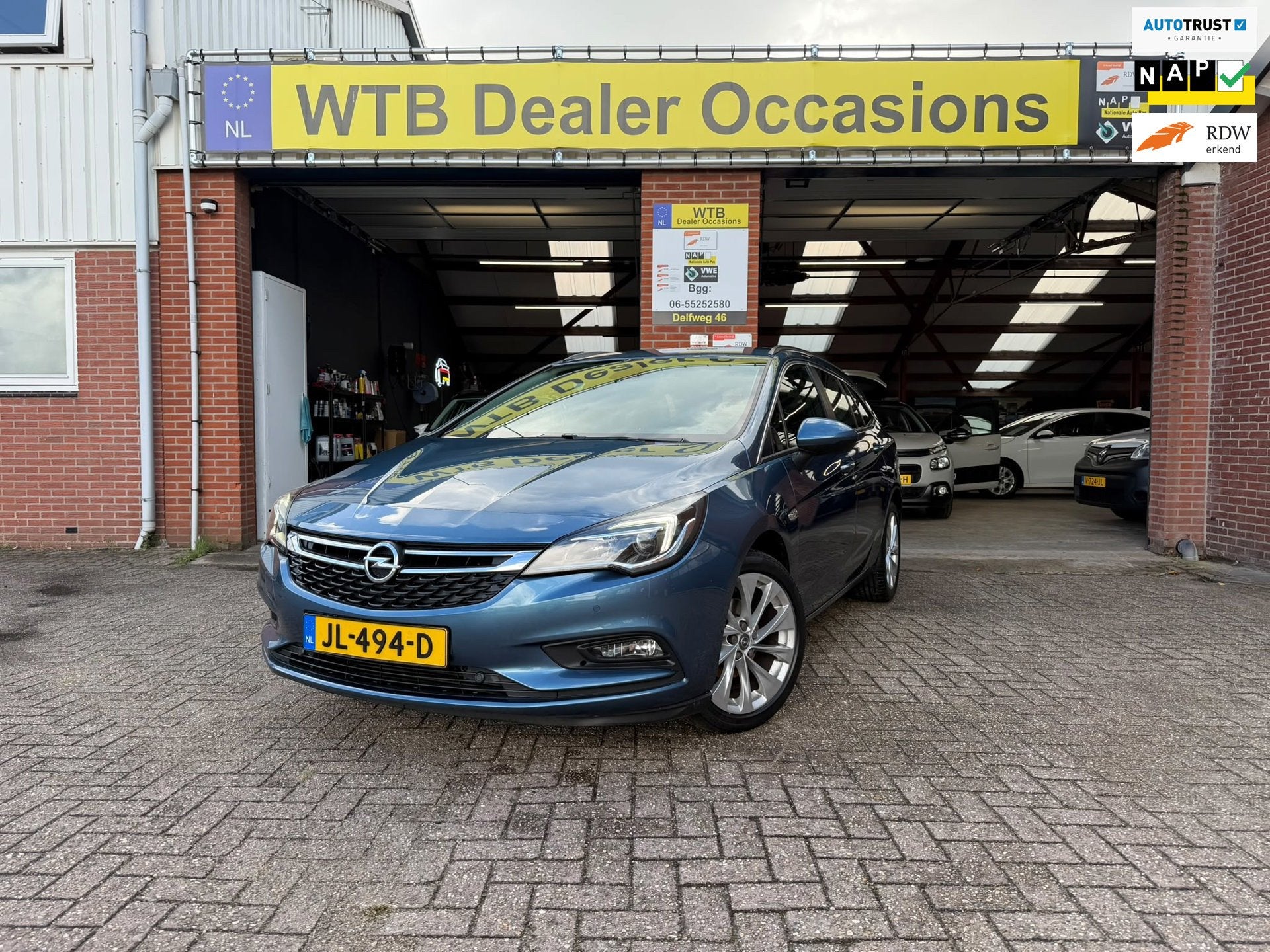 Opel Astra Sports Tourer 1.0 Edition, Navi, Airco Dealer oh,, Auto's, Opel, Voorwielaandrijving, Gebruikt, 1178 kg, Blauw